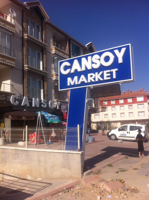 market totem tabelası cansoy market